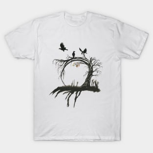 inc tree wood and raven T-Shirt